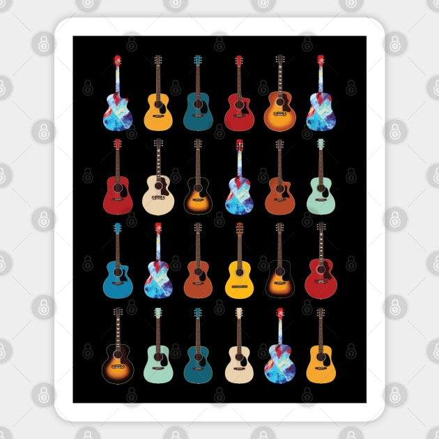 Acoustic Guitar Icons Huge Collection Sticker by nightsworthy